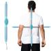 AYVAN Back Straightener Posture Corrector Device - Hunchback Corrector with Carry Bag for Easy Portability - Comfort-Padded Yoga Stick - Posture Corrector for Men Women and Kids. Blue