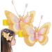 Butterflies Clips for Hair - Moving 3D Hair Decor - Cute Sparkly Clamps Pins Flying Butterflies with Shiny Rhinestone Women Girls Hair Accessories for Bride Weddings Rowces A Pair of Yellow Embroidered Butterflies - Buy Online on GoSupps.com