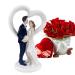 Teksome Couple Cake Toppers Resin Wedding Toppers for Cake Wedding Cake Decorations Wedding Cake Toppers Bride And Groom Figures