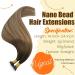 Ugeat Nano Tip Hair Extensions Real Human Hair Nano Beads Hair Extensions Ombre Dark Brown Mix Golden Blonde Nano Ring Hair Extensions Human Hair 18 inch #4/10/16 50Grams Tip-45cm 3.Nano#4/10/16 - Buy Online on GoSupps.com