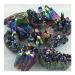 Natural Crystal Rough 1pcs Natural Quartz Crystal Stone Rainbow Titanium Cluster Colorful Cluster SpecimenHome Desk DecorationsCrystal dingchi (Color : As Photo Show Size : 30g) 30g As Photo Show