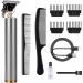 URAQT Cordless Hair Clippers for Men - Electric Trimmer Beard Shaver Kit with 4 Guide Combs and 2 Hair Combs - Waterproof T-Blade Grooming Set (Silver) - Buy Online on GoSupps.com