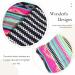 Boho Tie Black Elastic Hair Bands for Women & Girls | Slipproof Striped Yoga Accessories (2 Pack) - Buy Online on GoSupps.com