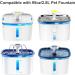 Bravelk Cat Water Fountain Filter 8 Pack - Replacement Filters & Pre-Filter Sponges for Pet Fountain - Buy Online on GoSupps.com