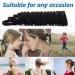 50 Black Seamless Hair Ties for Women - Strong Hold Ponytail Holders - No Damage to Thick Hair - 2 Inch Diameter - Pack of 50 - Buy Online on GoSupps.com