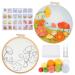 Mayboos Needle Felt Starter Set, Needle Felt Supplies for Beginners, Wool Needle Felt Set with Wool Bag, Felt Needle, Picture Frame, Foam Pad, Felt Cloth and Instructions, Used for Home Decoration Color1