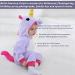 Doladola Baby Unicorn Romper | Flannel Animal Hooded Jumpsuit for Toddler | 2-3.5 Years | Purple - Buy Online on GoSupps.com
