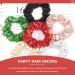 Red Sequin Hair Ties - 4pcs Christmas & Valentine's Day Elastic Ponytail Holders for Women & Girls - Buy Online on GoSupps.com