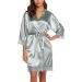 BESDEL Women's Satin Silk V-Neck Kimono Robe XL Grey - Buy Online on GoSupps.com