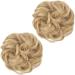 SARLA 2PCS Messy Hair Bun Hair Piece Small Scrunchies Synthetic Bun Hairpieces - Light Honey Blonde Updo Hair Extensions for Women and Girls - Buy Online on GoSupps.com