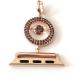 EMJ Apple Watch Big Round Jump Brown Zirconia Rose Gold Charm Pendant Adapter Chain Necklace - Compatible with All Series 38/40/42/44mm - Buy Online on GoSupps.com