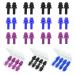 Ear Plugs for Sleeping 12 Pair Earplugs Noise Canceling Soft Silicone Ear Plug Reusable Earplugs for Sleep Concert Swimming Study Loud Noise Snoring(Black Blue Purple)