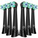 6 Series compatible with brown oral B io 3/4/6/7/8/9/10 attachment brushes compatible with oral io electrical toothbrush io toothbrush essays (black) 6er black