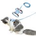 Cat dishes with a leash outbreak-proof adjustable cat dishes H-shaped cat dishes light and soft suitable for cats puppies and small pets ( 3.0kg) blue 3.0kg