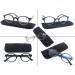 Reading Glasses 1.25 Readers 5 Pack - Lightweight Round Eyeglasses for Women Men - Flexible Spring Hinge - Mix Color 5 Pair Set - Buy Online on GoSupps.com