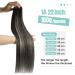 Youngsee 50cm Real Hair Extensions - Silver & #1B/1B Remy Human Hair Weave 100g Double Pulling Weave for Luxe Styling - Buy Online on GoSupps.com