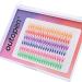 Outopen 14MM Colored Cluster Lash Extensions - 140 PCS C Curl Wispy Natural Eyelashes - DIY Reusable 7 Color Mix - Buy Online on GoSupps.com