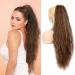 Ponytail Extension 30 Inch Extra Long Drawstring Wavy Curly Ponytails Black Brown Synthetic Fiber Fake Hair piece for Women Ponytail Extension Ponytail Hair Extension(PT139-9H60A) 30Inches PT139-9H60A - Buy Online on GoSupps.com