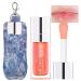 Meilury Plumping Lip Oil  Hydrating Lip Gloss  Lasting Moisturizing Lip Oil Tinted Lip Balm  Non-sticky Refreshing Nourishing Glowing Revitalizing Lip Tint for Dry Lips (01 Pink)