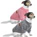 Hualisiji 4xl dog sweater Large dog sweatshirt hood for large dogs warm and light to wear with a soft texture elasticity (pink+gray) 2PCs pink+gray 4xL