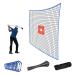 SAPLIZE Golf Practice Net with Target Cloth, Heavy Duty Golf Ball Barrier Hitting net, DIY Adjustable Ball Net, Golf High Impact Net, 10x10 ft / 10x15 ft / 10x20 ft Blue, 10x10ft