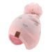 XIAOHAWANG Knitted Baby Hat Winter Warm Boys Girls Beanie Fleece Lining Toddler Kids Hat with Pompom 9-24 Months Pink Heart Hat