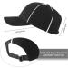 Geyoga 4 Pcs Men's Official Referee Costume Set - Black & White Stripe Shirt, Hat, Whistle, Flag for Halloween Cosplay - Buy Online on GoSupps.com