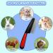 ExceLife Flea Comb for Dogs Cats Rubber Handle Dog Hair Comb Stainless Steel Grooming Brushes for Removing Tear Stains Fleas Dandruff Lice (Red) - Buy Online on GoSupps.com