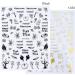 9 Sheets Halloween Nail Art Nail Stickers Skull Spider Ghost Eyes Halloween 3d Black Adhesive Nail Stickers Nail Halloween Spider Web Halloween Nail Decals Blood Foil Embellishments Ins Popular - Buy Online on GoSupps.com