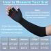 Copper Long Arthritis Gloves | Fingerless Hand Compression Sleeves | Carpal Tunnel Support for Men & Women | Medium Black | 1 Pair - Buy Online on GoSupps.com