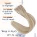 RUNATURE Ash Blonde Highlights Platinum Blonde Tape in Human Hair Extensions - 12 Inch 30g #18AP60 - Buy Online on GoSupps.com