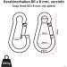 C.P.Sports 10x Galvanized Carabiner Hooks 80mm x 8mm | 250kg Resilient Steel | Durable for Sports Camping Outdoor and Keychain | 10 Pack Silver - Buy Online on GoSupps.com