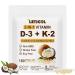 2-in-1 Vitamin D3 K2 Supplement Softgel Vitamin D3 10000 IU and Vitamin K2 200 mcg K2 MK7 with D3 Vitamin Supplement Support Immune Heart Joint Teeth & Bone Health 180 Count (Pack of 1) 10 000 IU D3 & 200MCG K2 180 Sof
