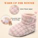 JOINFREE Baby Slippers with Non-Slip Rubber Sole for Toddler Boys and Girls - Cozy Home Booties, Stripepink, Size 3/3.5 UK - Buy Online on GoSupps.com