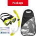 SwimStars Snorkel Set for Women and Men - Anti-Fog Comfortable Mask with Tempered Glass - Ideal for Swimming, Snorkeling, and Scuba Diving - Yellow - Buy Online on GoSupps.com