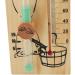 Elegant Hourglass Sauna Thermometer | 15-Minute Sandwatch | 0-140 C | Golden Wood Design for Optimal Temperature Display - Buy Online on GoSupps.com