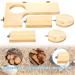 Shop Wangdu 5-Piece Hamster Accessories Set - Natural Wood Toys for Hamsters Guinea Pigs & Mice | DIY Cage Decor & Bird Seating Platform - Buy Online on GoSupps.com