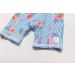 Bonverano Baby Girls Swimsuit/Sunsuit UPF 50+ UV Protection One Piece with Sun Cap - Blue Flowers, 12-18 Months - Buy Online on GoSupps.com