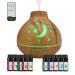 Diffuser essential oils aroma diffuser for humidifier 500ml dark brown 10 * 10ml with 15 colors LED light 3 timing modes automatic shutdown if there is no water.