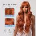 Long Orange Wigs for Women | Body Wave Ginger Hair Synthetic Wigs with Bangs - Shop Internationally! - Buy Online on GoSupps.com
