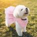 Shop Asenku Dog Dress - Princess Lace Puppy Wedding & Birthday Party Outfit for Small to Medium Dogs & Cats - Light Pink - Buy Online on GoSupps.com