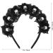 Beavorty Halloween Skull Headband Flower Crown Hair Bands Creepy Headband Gothic Flower Hair Hoops for Halloween Cosplay Festival Hair Accessories - Buy Online on GoSupps.com