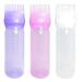 Tenalleys 3 Pack Hair Dye Brush Root Comb Applicator Bottle 6 Ounce Hair Dye Bottle with Graduated Scale for Hair Bleach Hair Dye Hair Care(Pink Purple White)