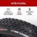 Fincci 27.5x2.10 Mountain Bike Tire Pair - Foldable Offroad Tires for Road MTB Mud Dirt Bicycle - Pack of 2 - Buy Online on GoSupps.com