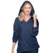 Strictly Scrubs Women's 4-Pocket Pullover Hoodie (XS-3X 12 Colors)  Medical Uniform Warm Up Scrub Jacket 3X-Large Navy