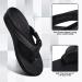 V.Step Adjustable Orthopedic Flip Flops with Arch Support | Plantar Fasciitis Sandals - Black M10/W11 - Buy Online on GoSupps.com