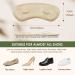 Heel Pads for Loose Shoes | Women's Comfort Inserts | Stop Heel Slip & Blisters | 3 Pairs - Beige Black Clear - Buy Online on GoSupps.com