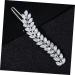 minkissy 1pc Inlaid Leaf Hairpin Hair Accessories for Women Wedding Bridal Jewelry Wedding Decorations Zircon Hair Clamp Women Headdress Fashion Hairpin Hair Clips Set Bride Girl 7x1.2cm Silver - Buy Online on GoSupps.com