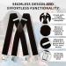 Olata Extra Width Men's H zf rs X Shape - Black or Silver Braces Clips Thick 5cm Fabric - Buy Online on GoSupps.com