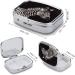 Zebra Print Pill Box - Stylish 2 Compartment Pill Organizer | Portable Decorative Metal Medicine Case for Pocket & Purse - Buy Online on GoSupps.com